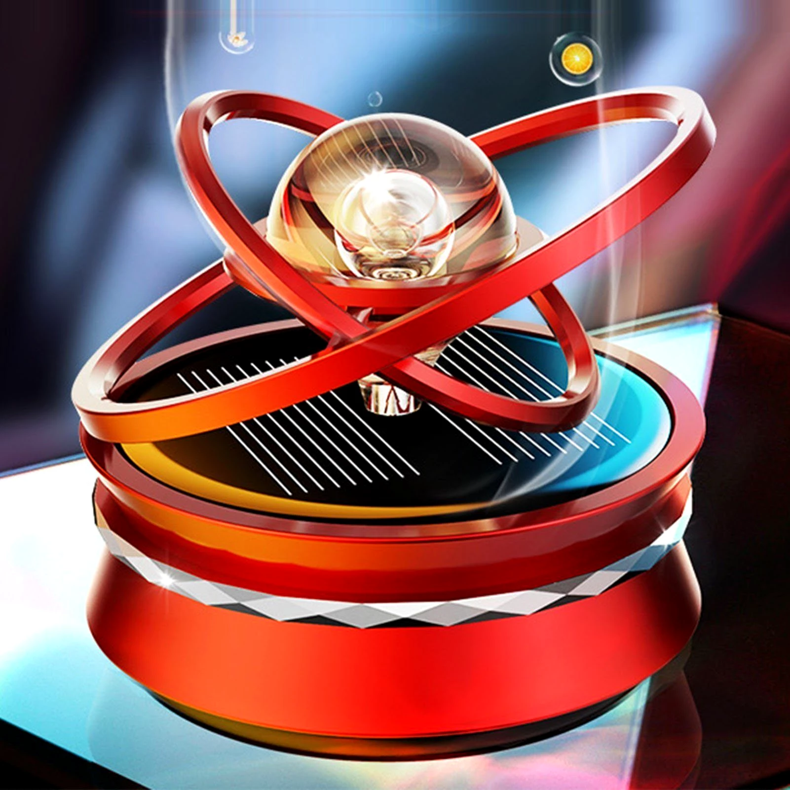 AUKUU Aromabox Auto-Aromatherapie-Solar-Hängeball, 360 Grad (Solar-Doppelring-Heizung)