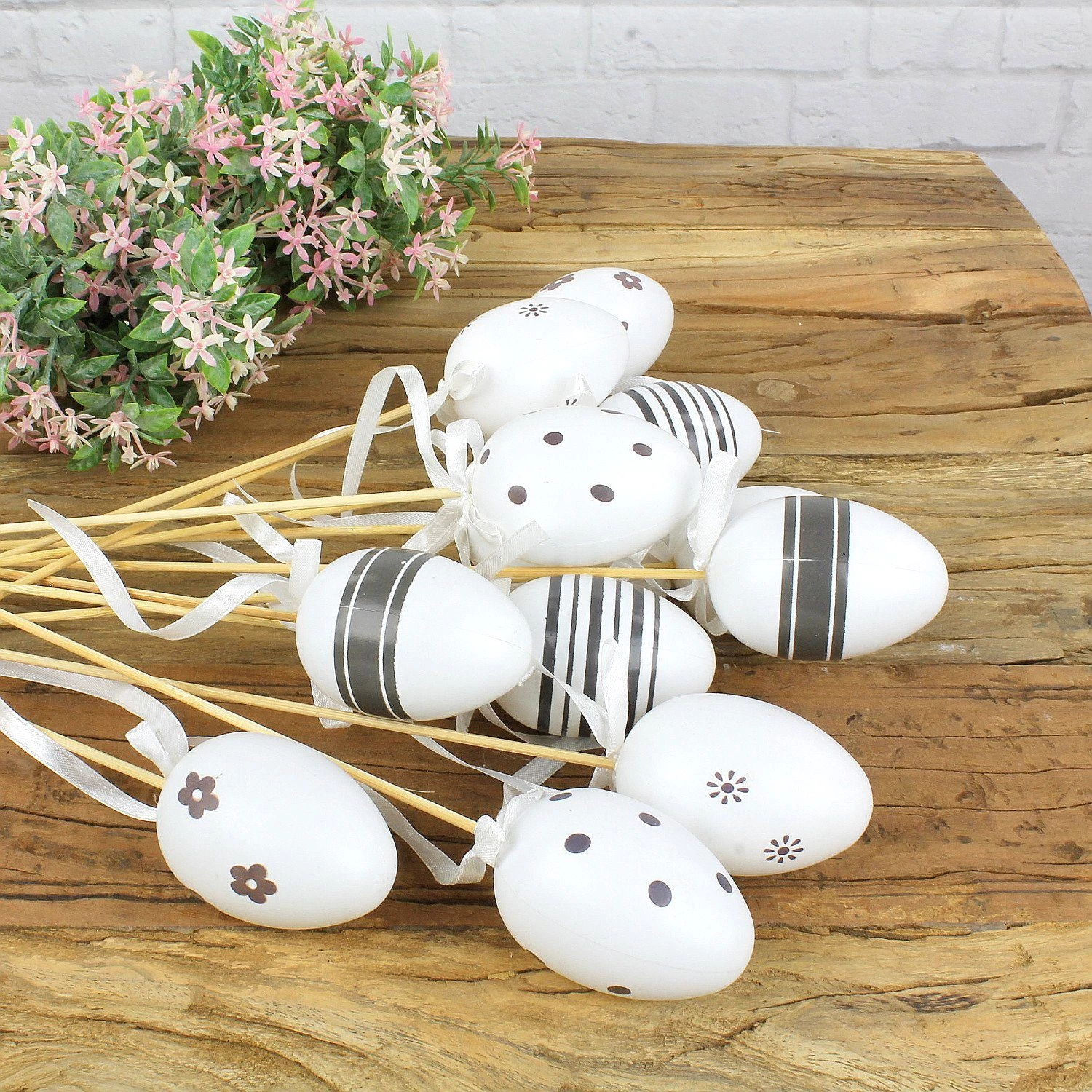 Macosa Home Osterei Osterdekoration Tischdeko Dekoeier Frühlingsdeko Ostereier bemalt
