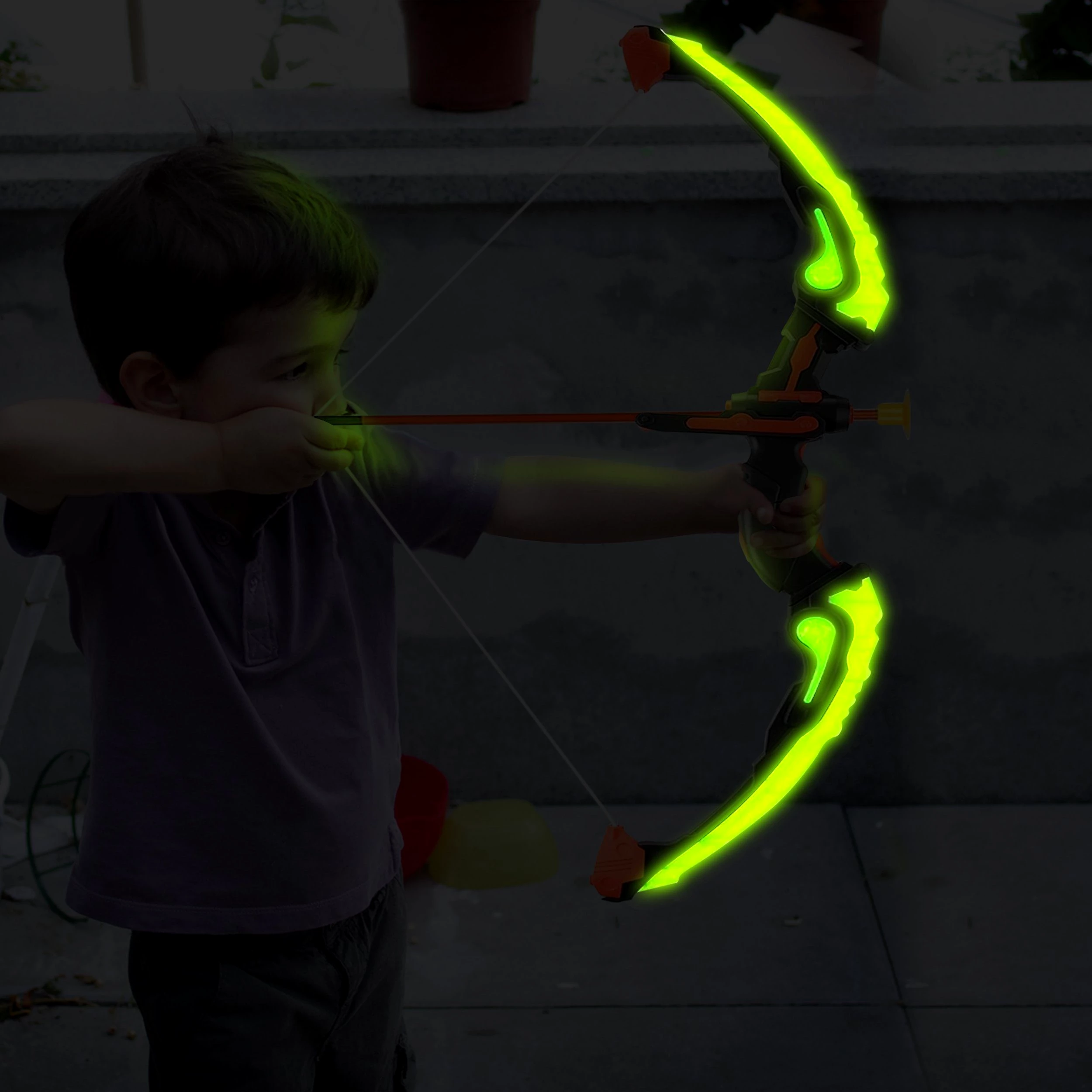 Oramics Kinderbogenset LED Bogenschießen Set Pfeil und Bogen für Kinder und Jugendliche