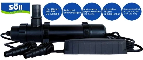 SÖLL UVC-Klärer Söll Teich UV-Klärer 9W inkl. Leuchtmittel