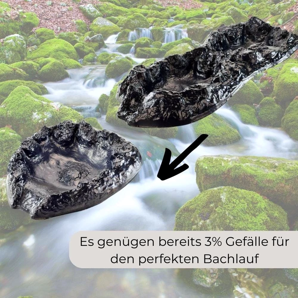 GarPet Bachlaufschale Bachlauf Wasserfall erweiterbar Bachlaufschale Gartenteich Gr. KLEIN
