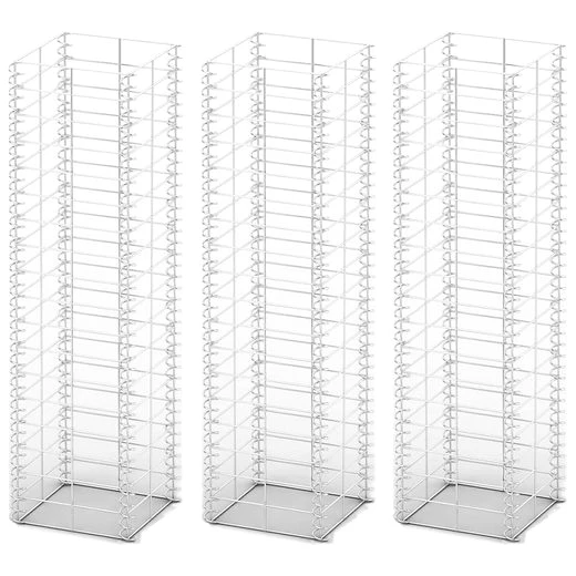 DOTMALL Gabionenzaun Gabionen-Set 3-tlg. Verzinkter Draht 25×25×100 cm