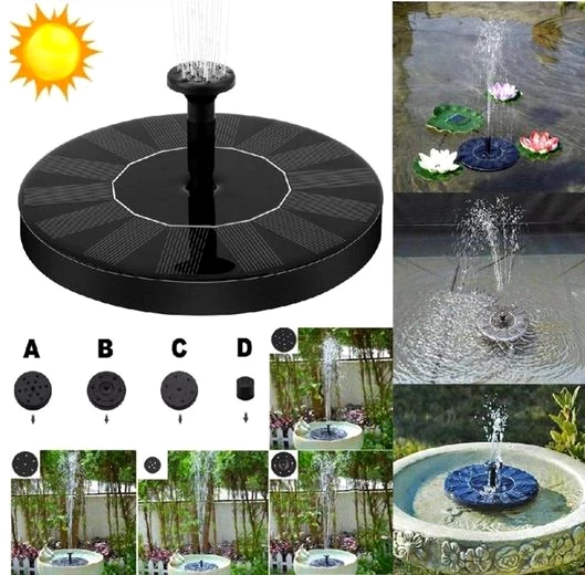 XDeer Gartenbrunnen Solar Springbrunnen, Mini-Solarbrunnen,Solar Teichpumpe Outdoor, 16