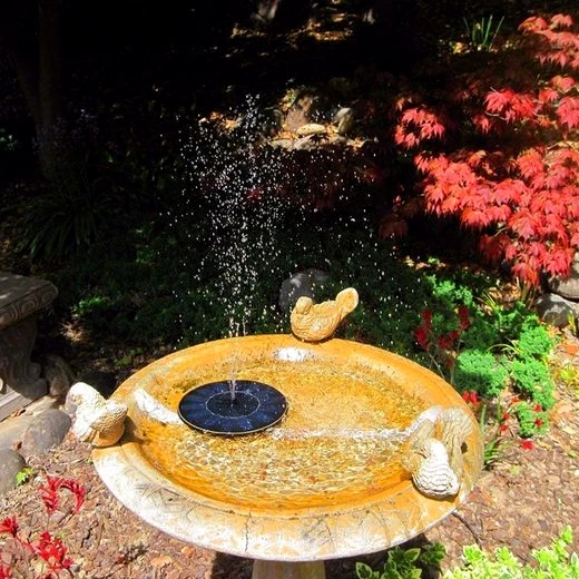 XDeer Gartenbrunnen Solar Springbrunnen, Mini-Solarbrunnen,Solar Teichpumpe Outdoor, 16