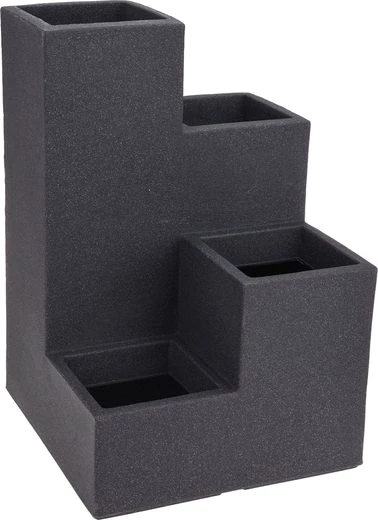 Spetebo Pflanzentreppe 4er Blumentreppe 60 x 40 cm - anthrazit