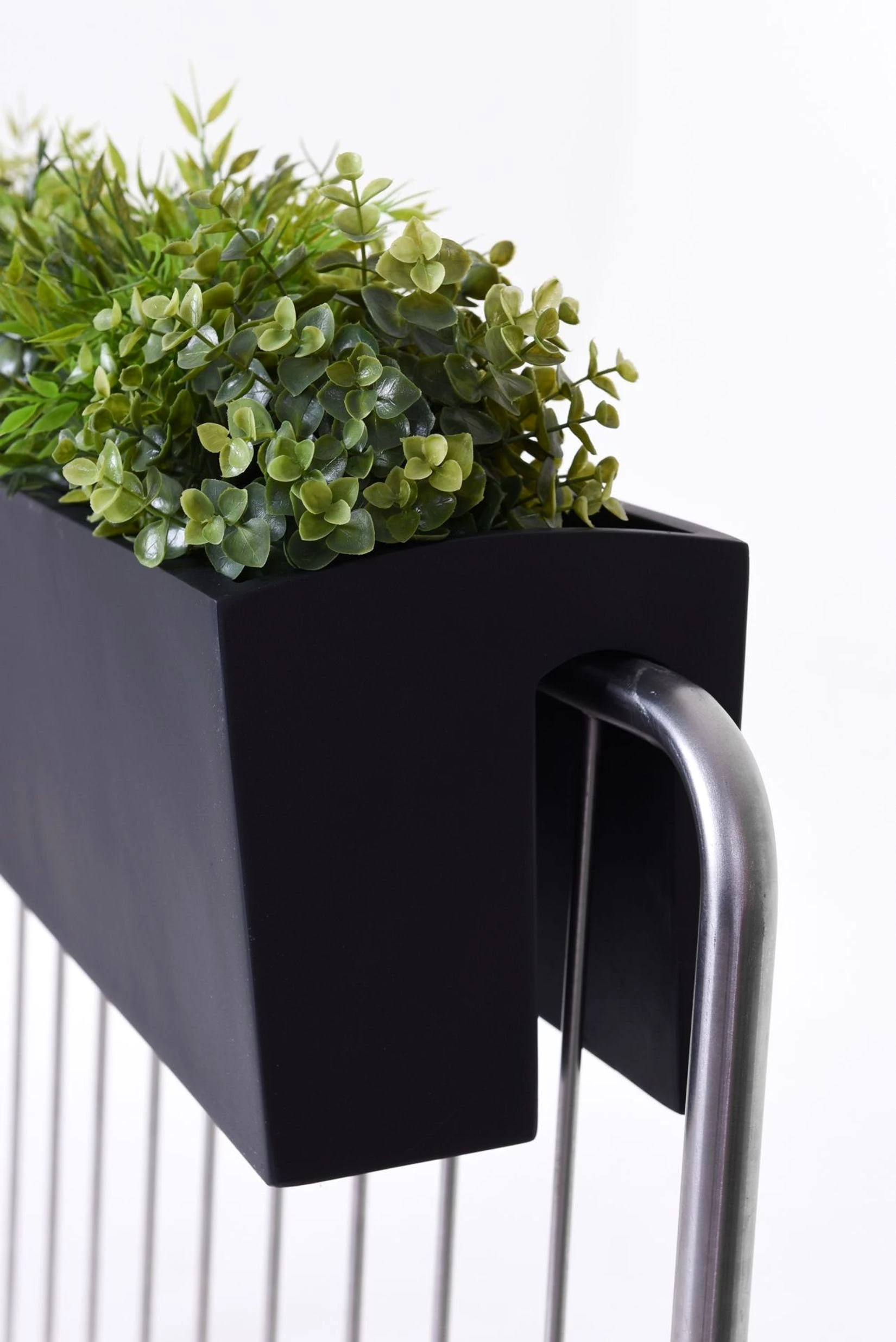 VIVANNO Balkonkasten Balkonkasten Fiberglas "Balkona Classic", Anthrazit - 80x19x21,5 cm