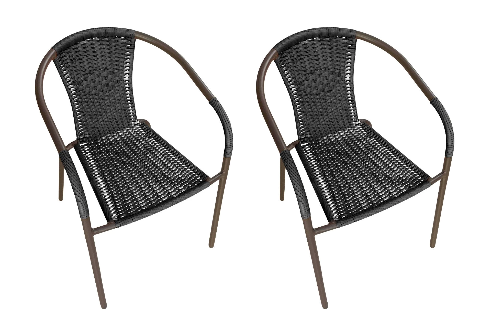 LC Garden Gartenstuhl Garvista Stapelstuhl 54x52x72cm schwarz Gartenstuhl Terassenstuhl