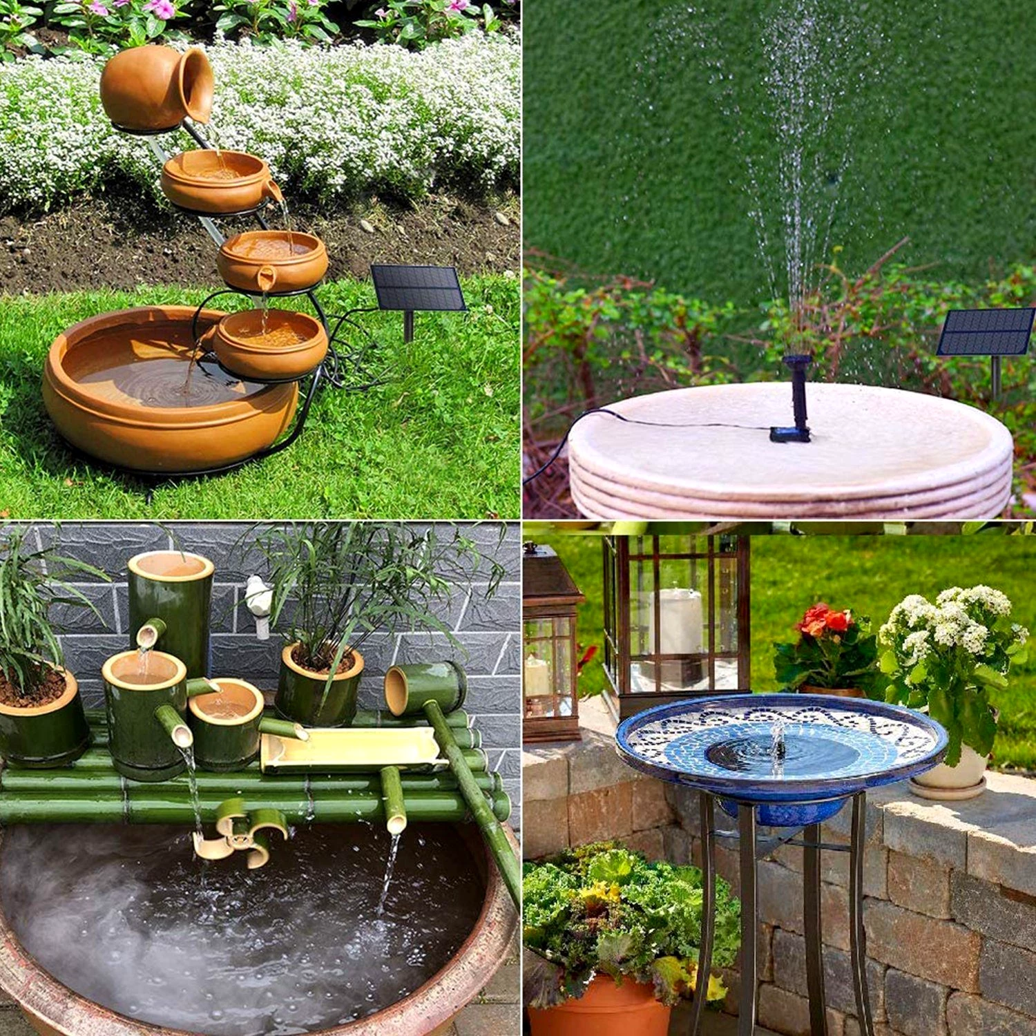 KINSI Solarpumpe Solar Teichpumpe, Outdoor Wasserpumpe, Garten-wasserpumpe