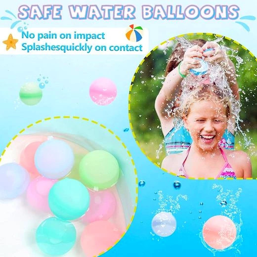 XDeer Wasserball Wiederverwendbare Wasserbomben,Reusable Water Balloon, mit Netzbeutel