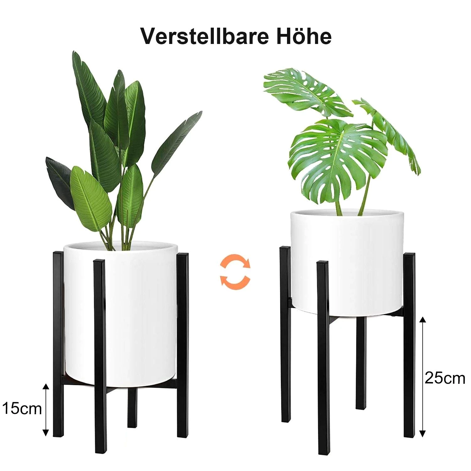 Vicbuy Blumenständer, Metall Regal Erweiterbar 23-37cm & Verstellbare Höhe