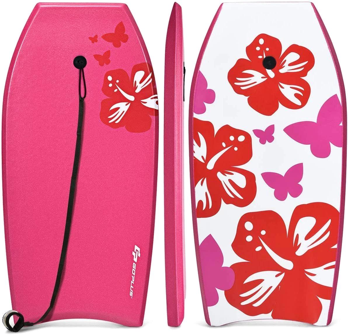 KOMFOTTEU Schwimmbrett Bodyboard, für Kinder & Erwachse,rosa