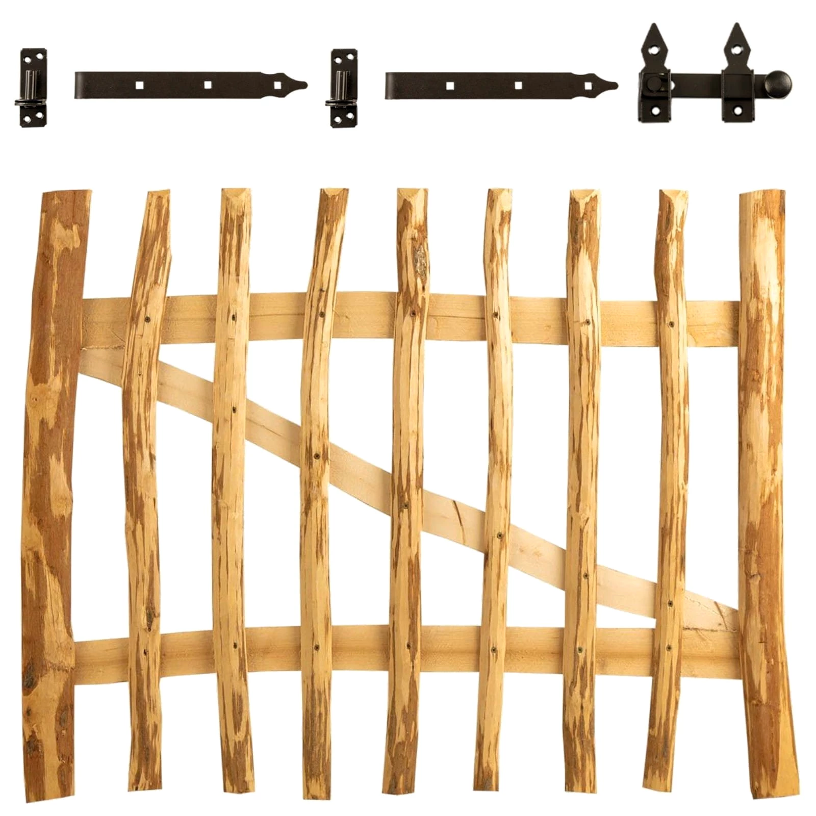 BooGardi Gartentor Gartentor Haselnuss - Höhe: 120 cm - Lattenabstand: 3-5 cm - Breite: