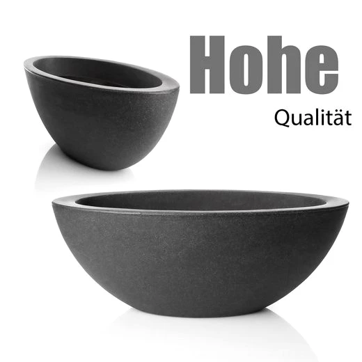 BigDean Pflanzschale ovale Wasserschale - 51x23,5x20 cm