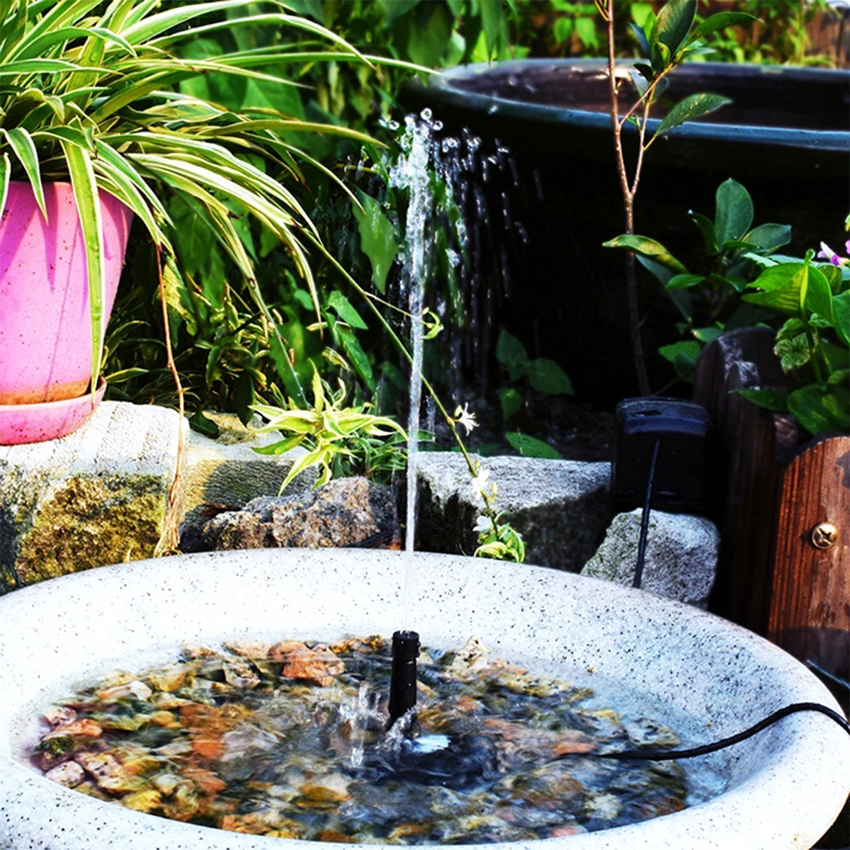 Dedom Solarpumpe Solar Teichpumpe, Garten-Wasserpumpe, kleine Teich-Brunnen, 1 Stück Dedom Solarpumpe Solar Teichpumpe, Garten-Wasserpumpe, kleine Teich-Brunnen, 1 Stück