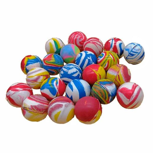 Maines Flummi 100 x Flummi Ball marmoriert 25 mm Springball Tombola Mitgebsel (Spar-Set)