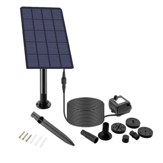 Dedom Solarpumpe Solar Teichpumpe, Garten-Wasserpumpe, kleine Teich-Brunnen, 1 Stück