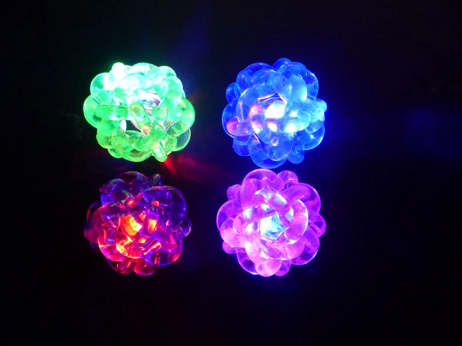 Kögler Flummi 4 x Flummi Knotenball (Set, 4er Pack)