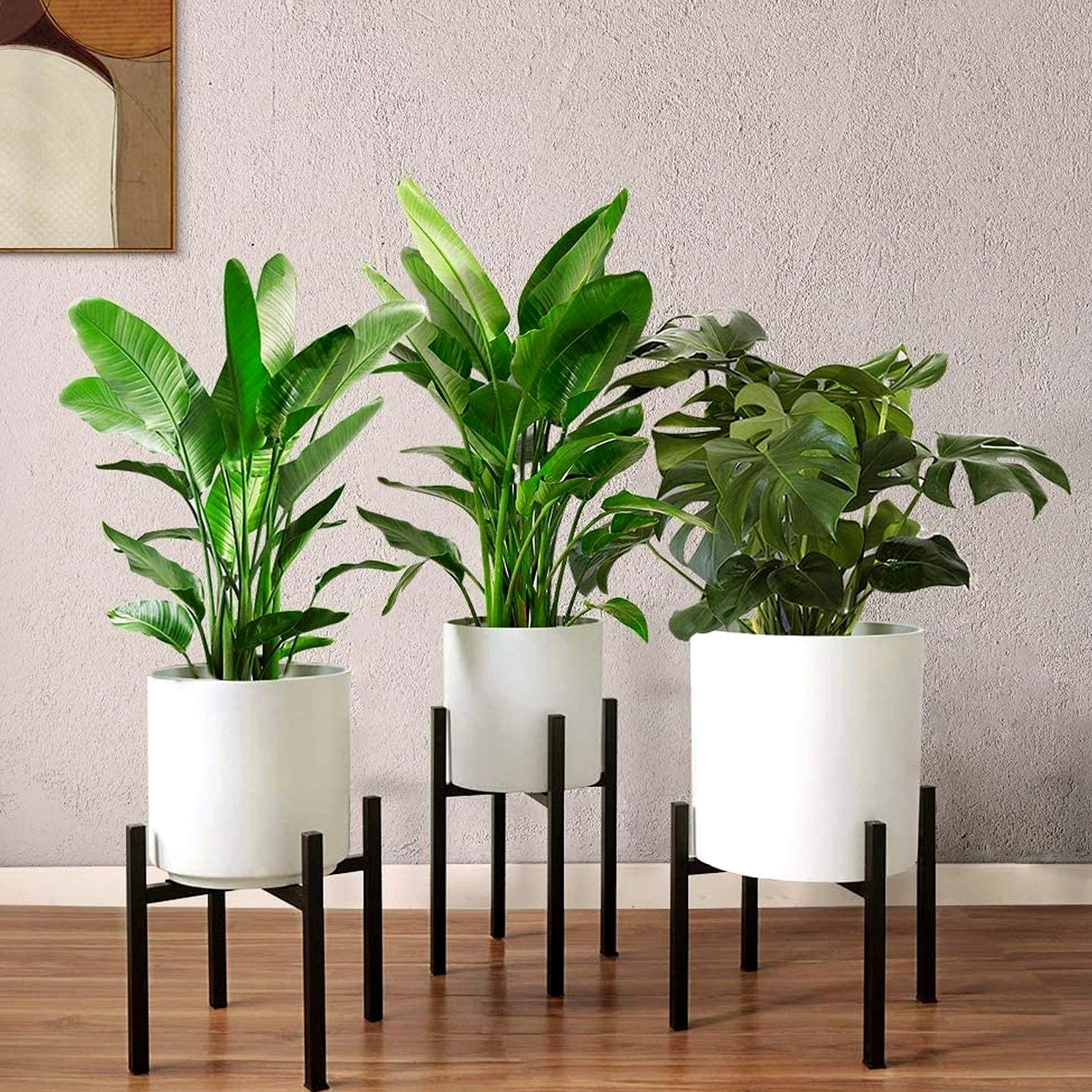 Vicbuy Blumenständer, Metall Regal Erweiterbar 23-37cm & Verstellbare Höhe