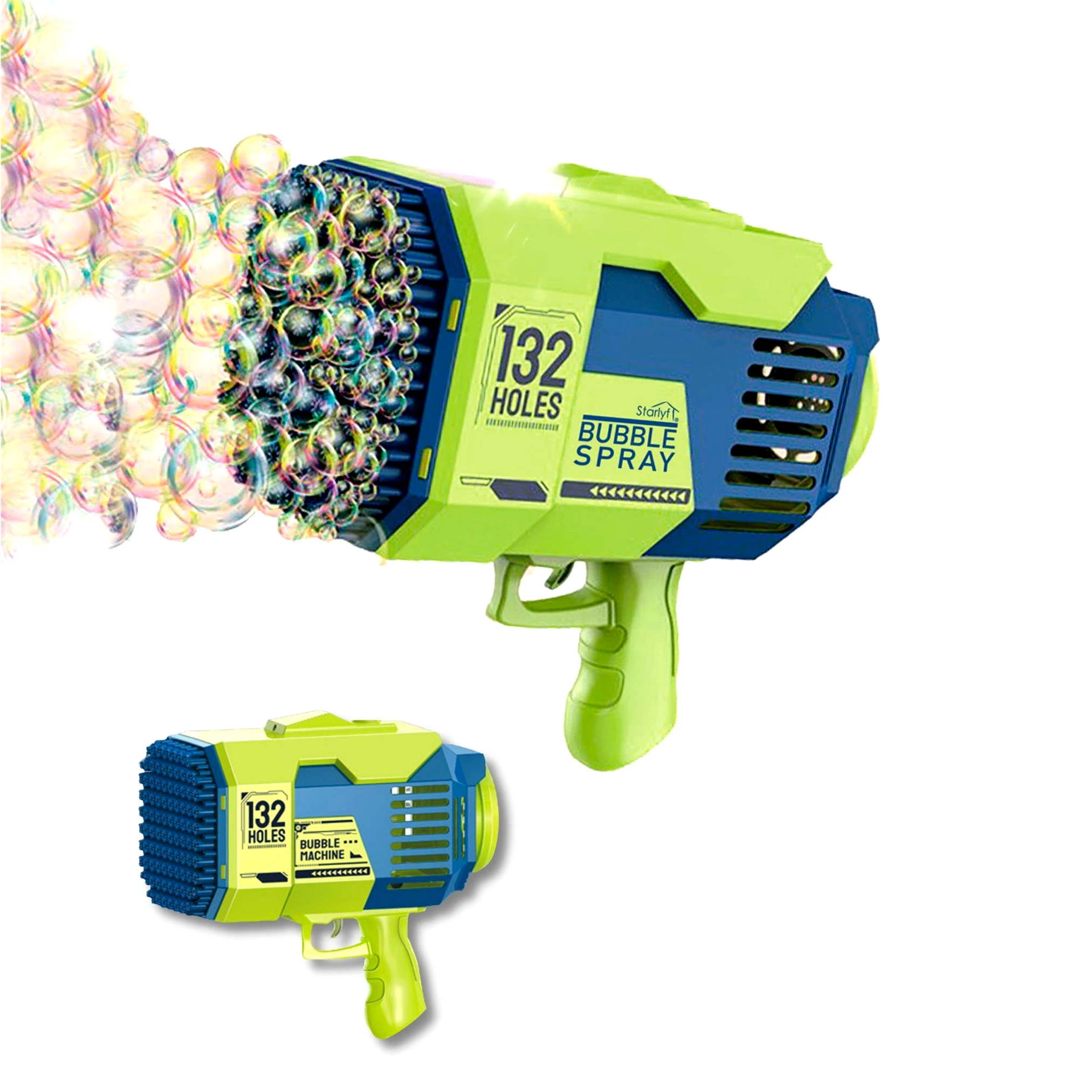 Starlyf Seifenblasenpistole Bubble Spray, Seifenblasenmaschine mit Akku