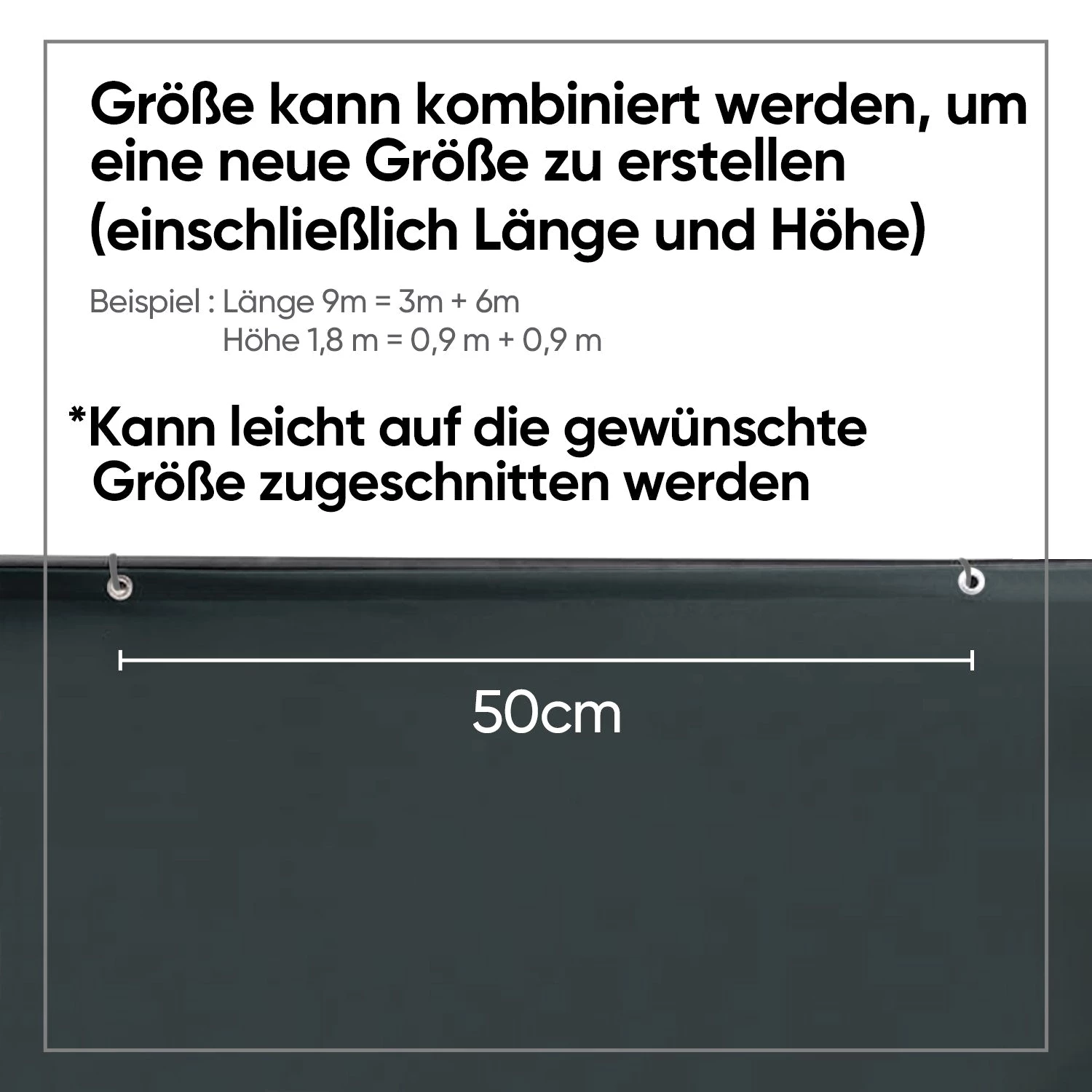 Sekey Balkonsichtschutz Sichtschutz Balkon ohne Bohren Balkonverkleidungen aus Oxford-Gewebe mit