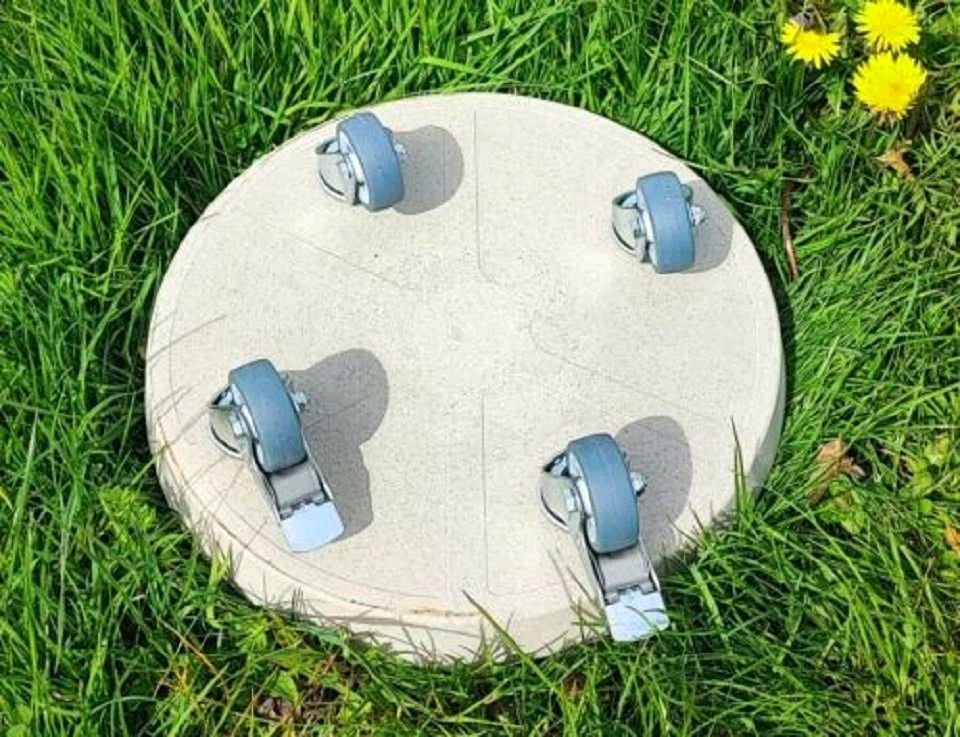 Schlögel Pflanzenroller Pflanzenroller BeFancy Rund -200kg Untersetzer Indoor/Outdoor Beton