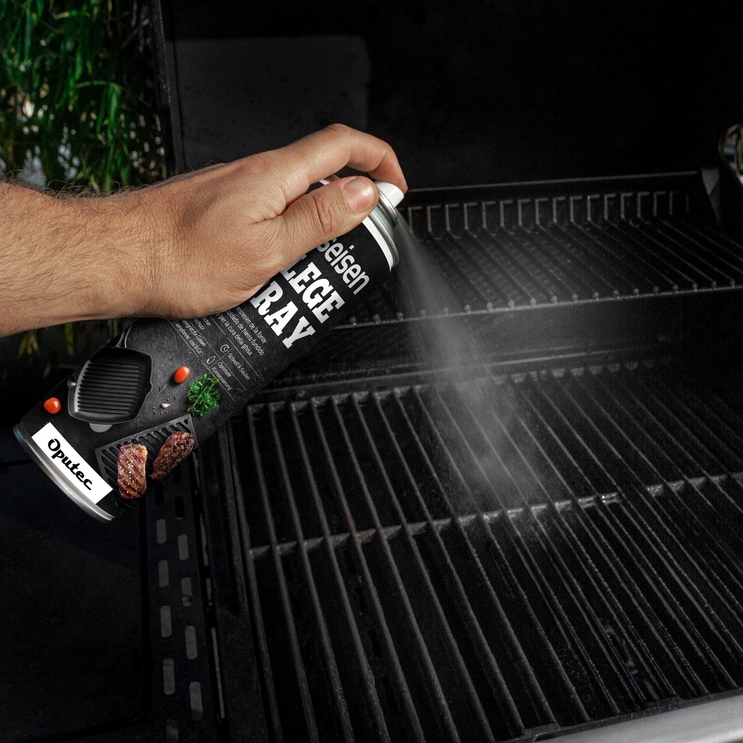 Oputec 3x500ml Gusseisen-Pflegespray - Trennspray Grill, Pfanne, Dutch Oven Grillreiniger