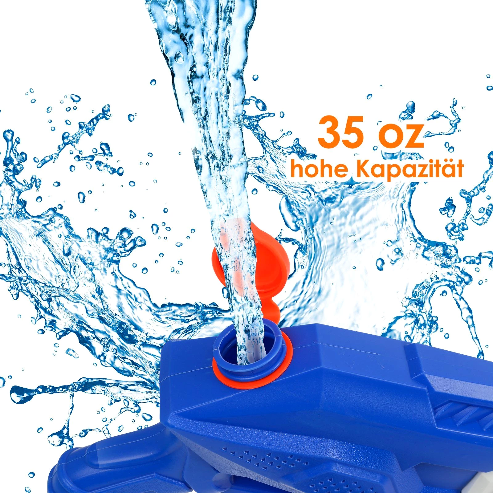 Bettizia Wasserpistole 2x Wasserpistole Klassiker Spielzeug Spritzpistole Pistole 11M 1030ML