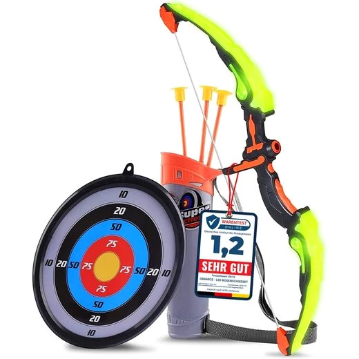 Oramics Kinderbogenset LED Bogenschießen Set Pfeil und Bogen für Kinder und Jugendliche