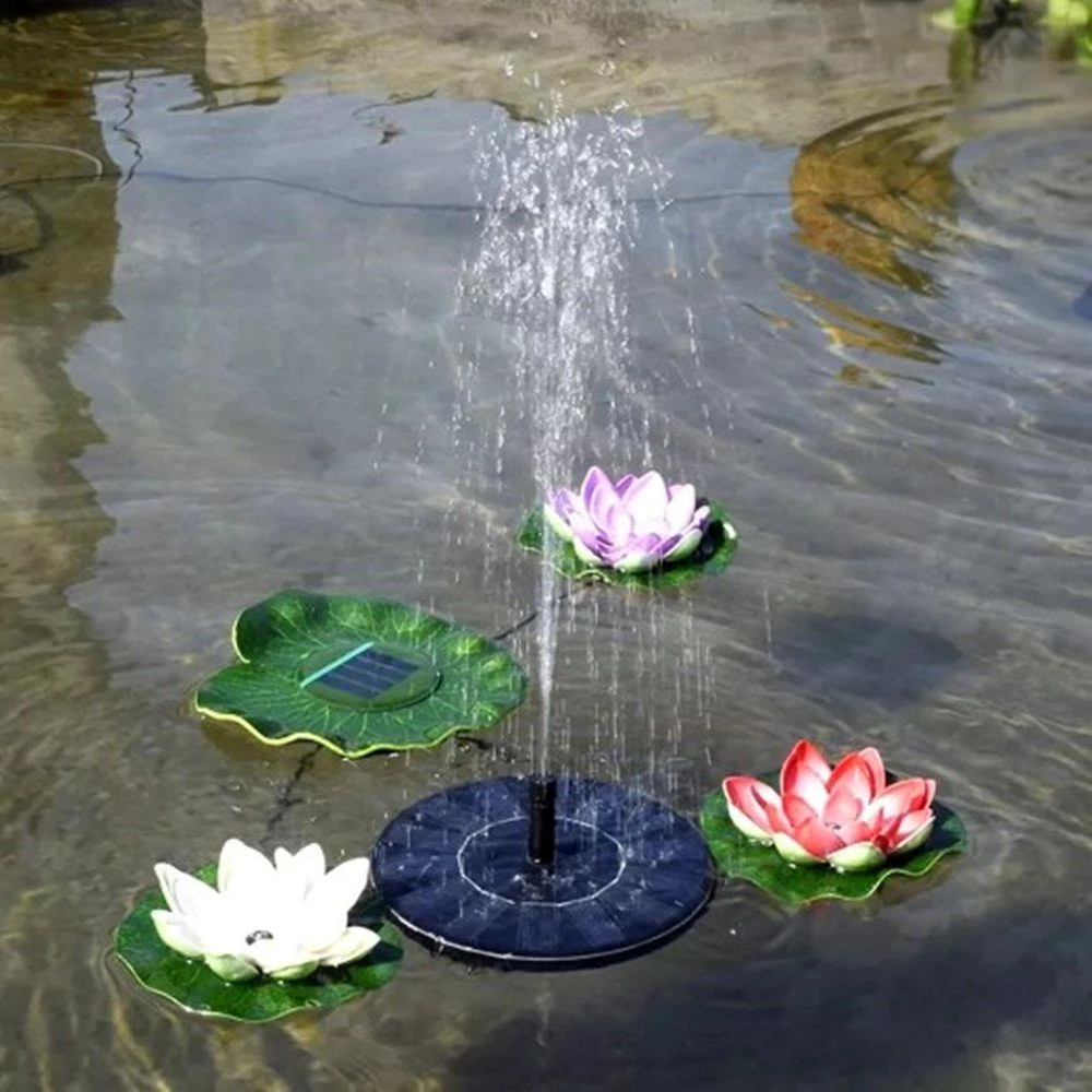 XDeer Gartenbrunnen Solar Springbrunnen, Mini-Solarbrunnen,Solar Teichpumpe Outdoor, 16