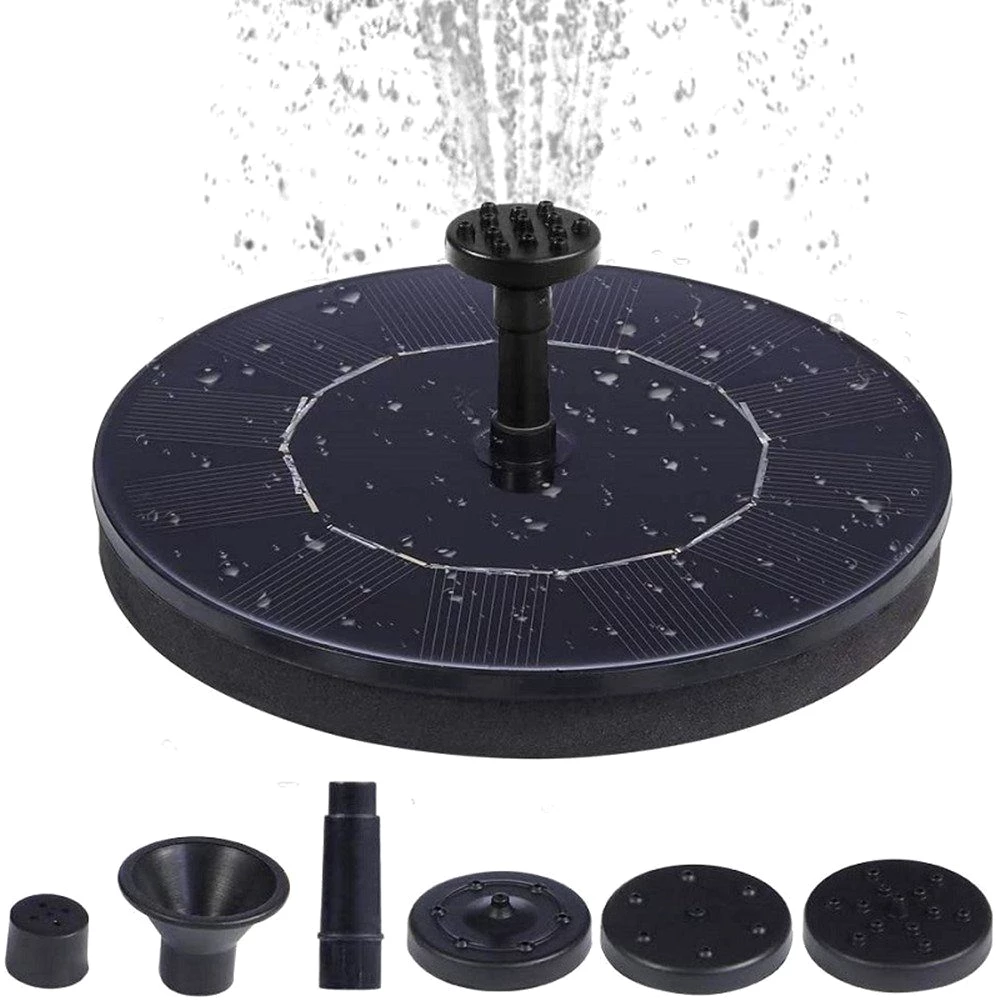 XDeer Gartenbrunnen Solar Springbrunnen, Mini-Solarbrunnen,Solar Teichpumpe Outdoor, 16