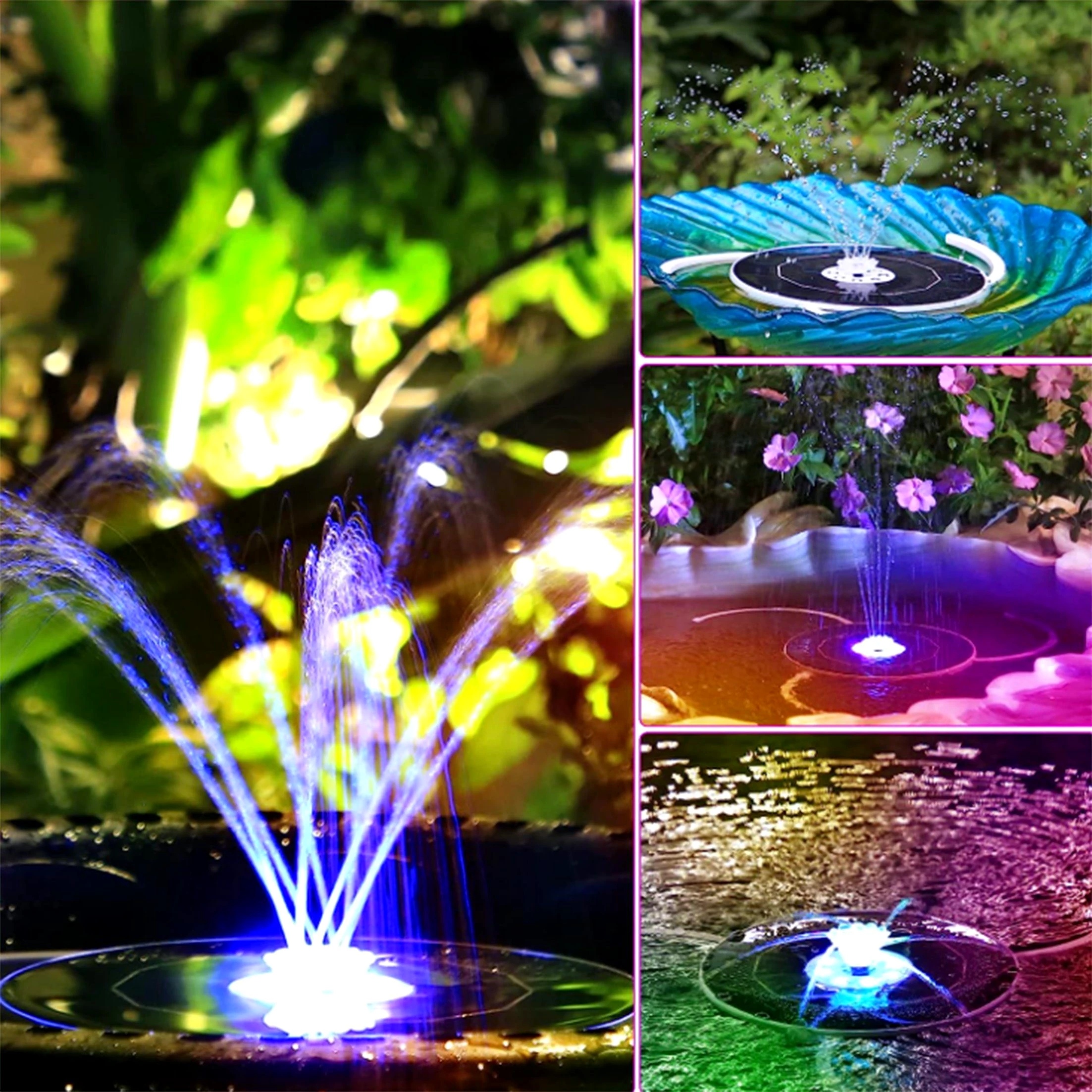KINSI Solarpumpe Solarbrunnen,Gartenbrunnen,Teichpumpen,Springbrunnenpumpen,Farb-LEDs KINSI Solarpumpe Solarbrunnen,Gartenbrunnen,Teichpumpen,Springbrunnenpumpen,Farb-LEDs