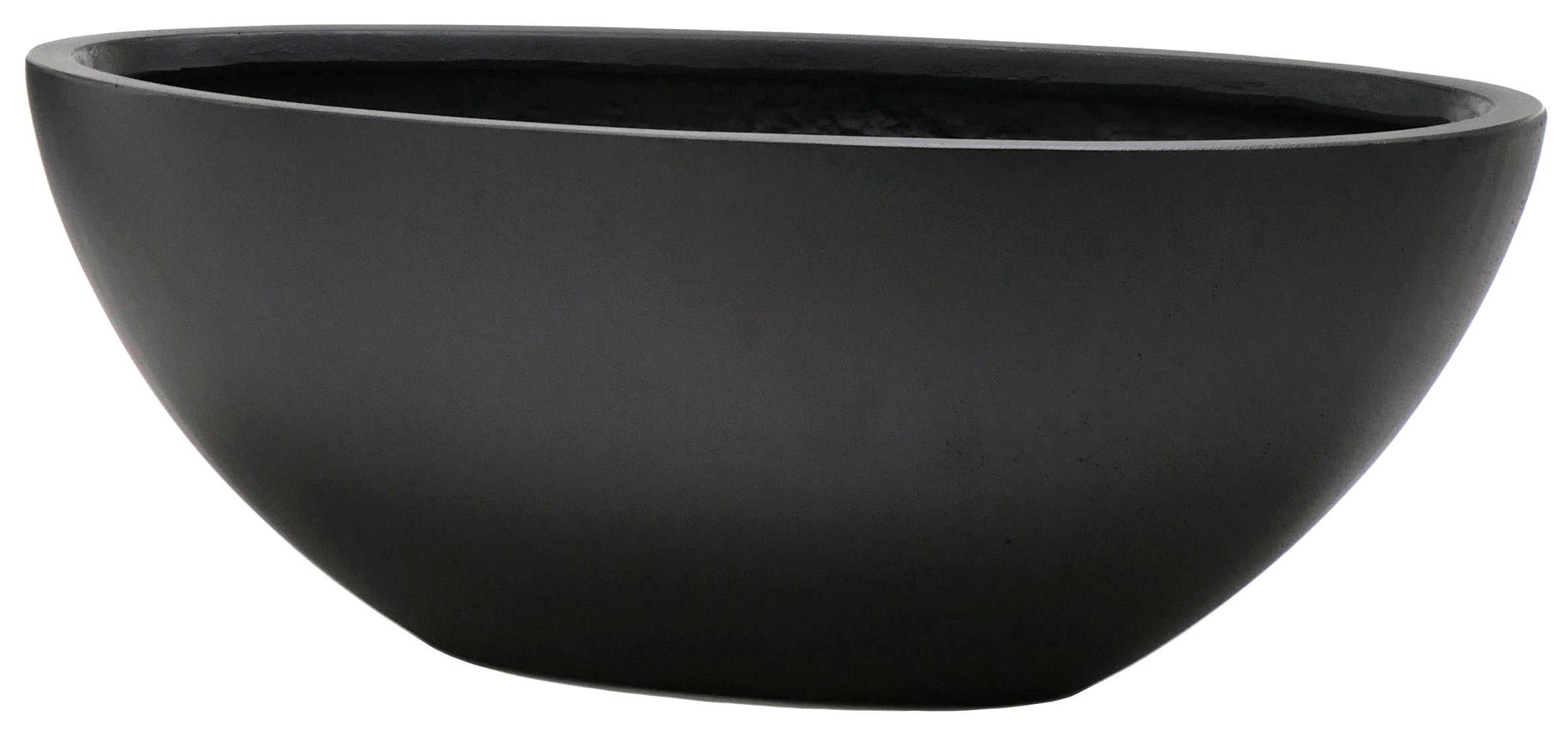 Flingora Jardiniere Dalia, Fiberglas - Indoor & Outdoor - Samtschwarz - 55 x 28 x 21 cm