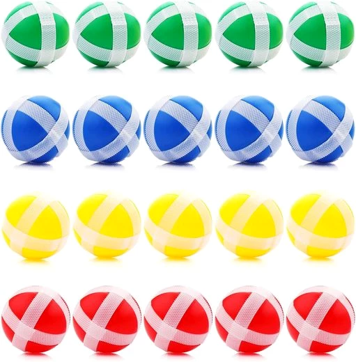 LENBEST Hüpfball 20 Stück Darts Erstaz Bälle Klettball Wurf Spiel Scheibe Ersatzbälle