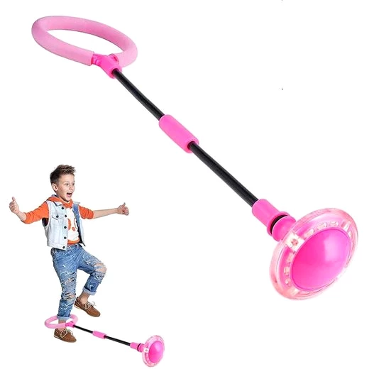 SOTOR Schleuderball Kinder Blinkender Springring,Sport Sprungball,Faltbarer Flash Jumping