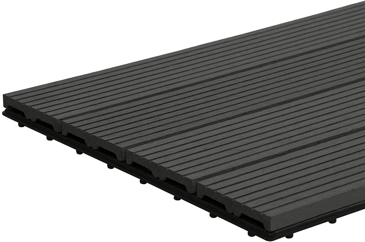 EUGAD WPC-Fliesen, 12 St., Klickfliesen in Holzoptik 30×60 cm für 2m²