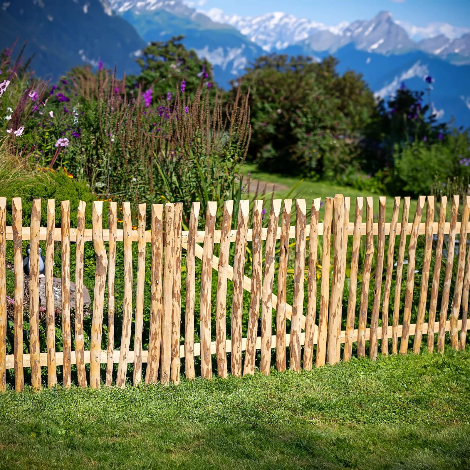 BooGardi Gartentor Gartentor Haselnuss - Höhe: 120 cm - Lattenabstand: 3-5 cm - Breite: