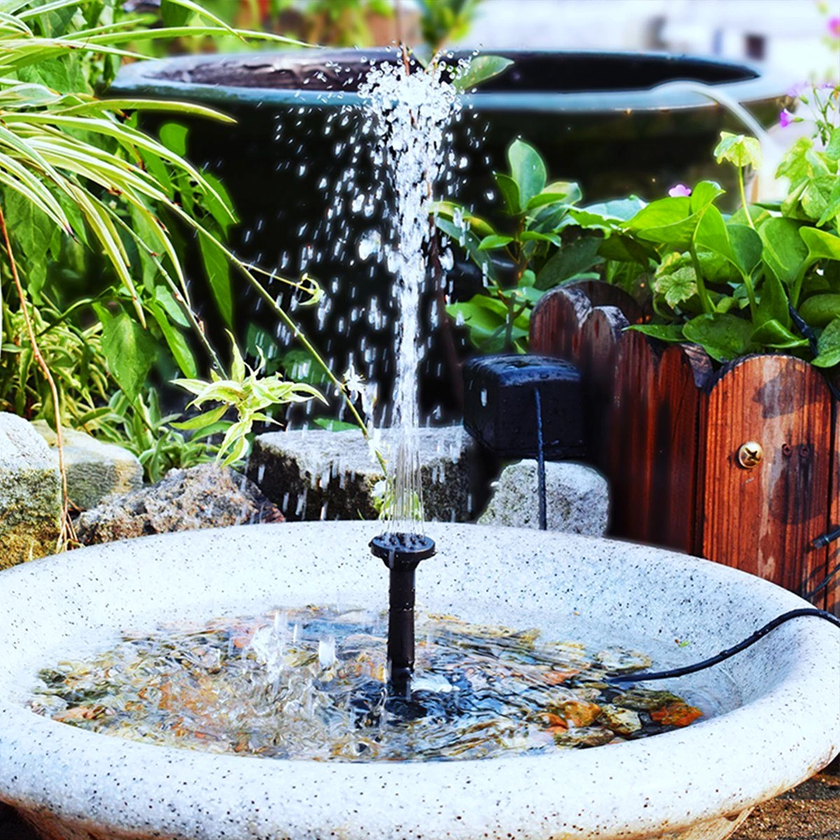Dedom Solarpumpe Solar Teichpumpe, Garten-Wasserpumpe, kleine Teich-Brunnen, 1 Stück Dedom Solarpumpe Solar Teichpumpe, Garten-Wasserpumpe, kleine Teich-Brunnen, 1 Stück