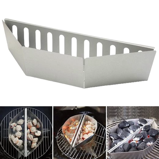Rutaqian Kohlekorb Holzkohlengrills,Kohlekörbe für gleichmäßige Hitze im Kugelgrill