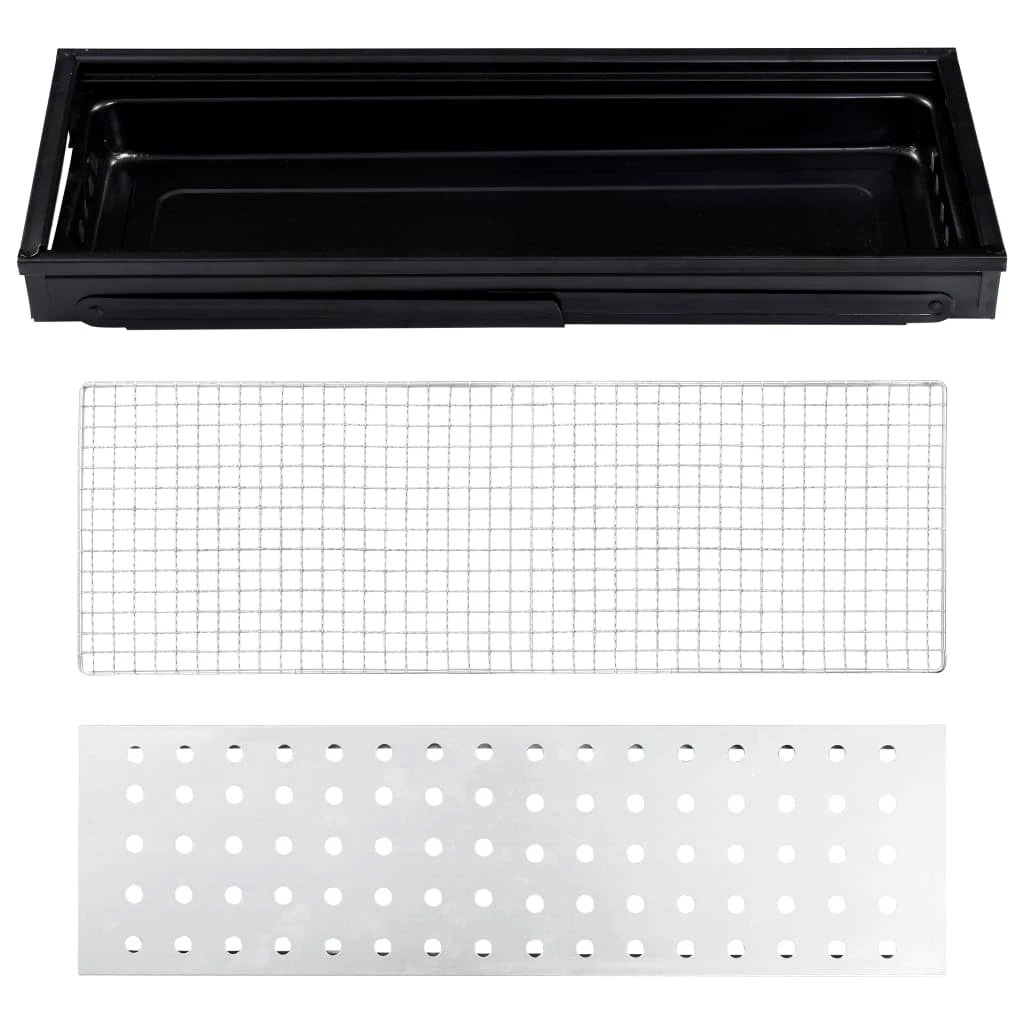 vidaXL Grillkamin Tragbarer Camping-Grill Stahl 60×22,5×33 cm