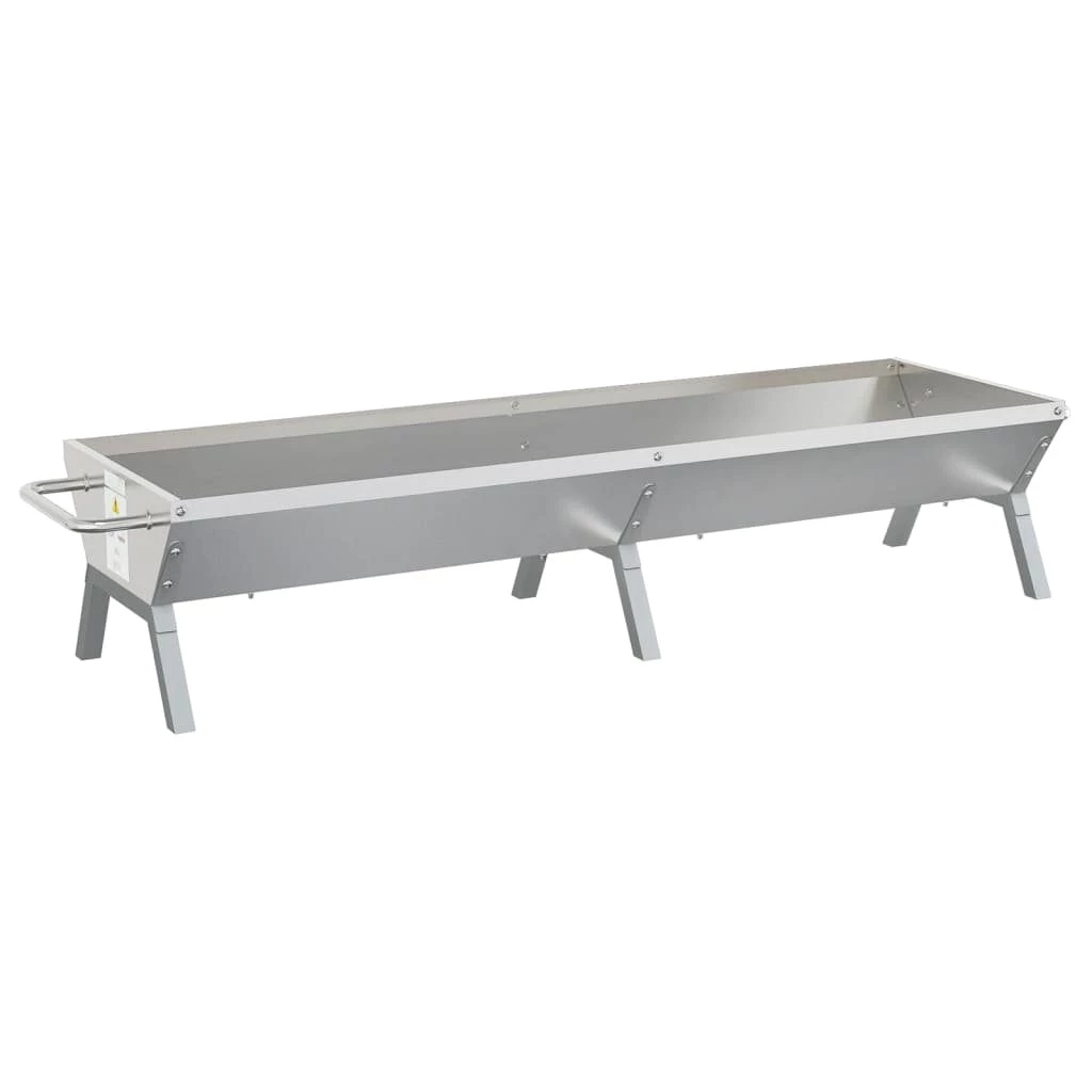 vidaXL Grillkamin Grill Silbern 158x42x31 cm Edelstahl