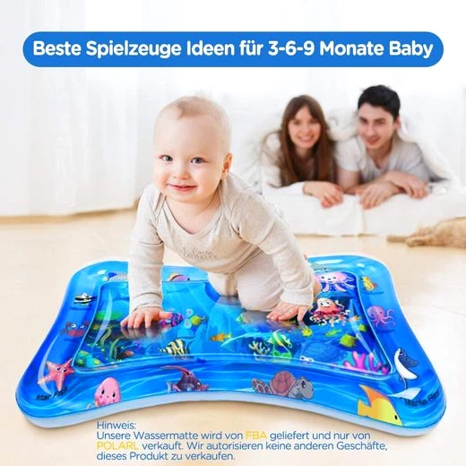 HYTIREBY Planschbecken Wassermatte für babys Aufblasbare Wasserspielmatte Spielzeug BPA Frei