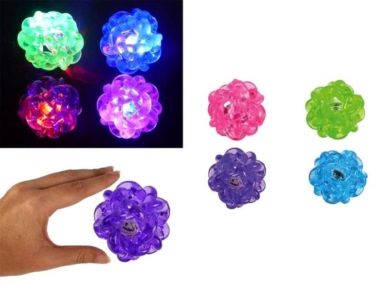 Kögler Flummi 4 x Flummi Knotenball (Set, 4er Pack)