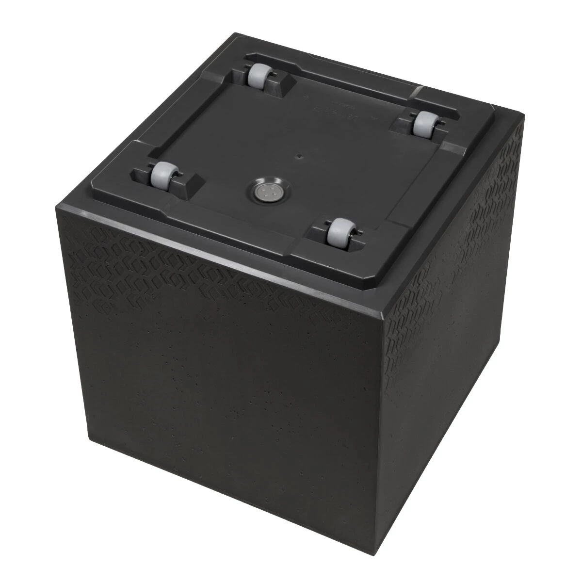ONDIS24 Pflanzkübel Caro Beton Optik Blumenkübel mit Rollen aus Kunststoff 100% Recycled