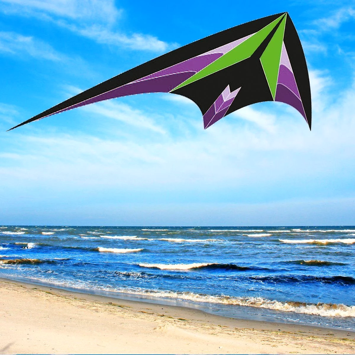 AIROW KITES Flug-Drache Lenkdrache Optimus bunt Zweileiner 4mm Fiberglasgestänge 160cm Größe