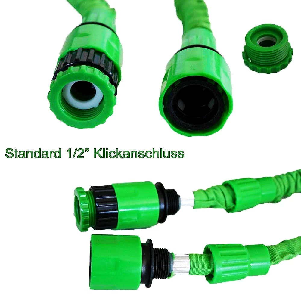 Grafner Gartenschlauch flexibler Gartenschlauch 1/2" 7,5m - 45m inkl. 7 Funktionen Brause