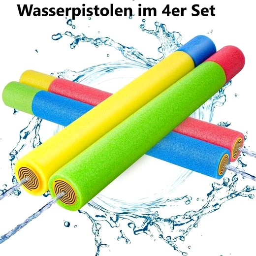 Sena Wasserpistole XXL Spritzkanone Kinder 4 Stk, Spritzpistole 54cm Wasserspritzpistole