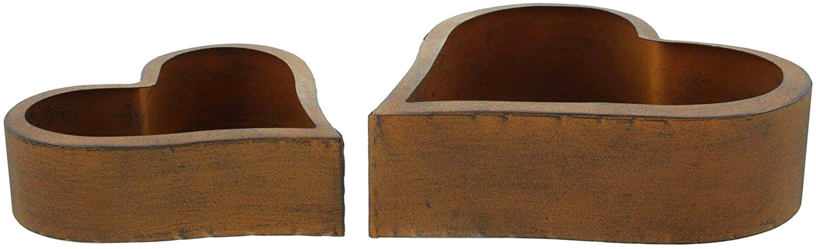 Dekoleidenschaft Pflanzschale &quot;Herz&quot; aus Metall in Rost Optik, Pflanzgefäß in Herzform