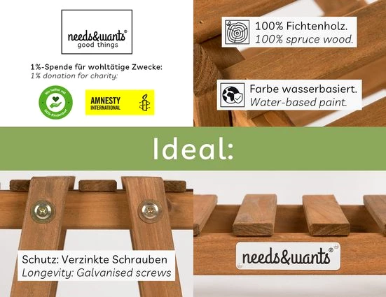 needs&wants® Blumenständer Pflanzenständer Blumentreppe Pflanzenregal Blumenregal Pflanzentreppe