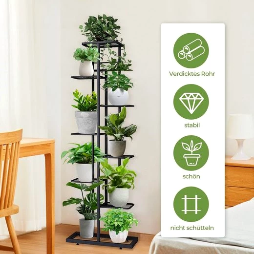 MULISOFT Pflanzentreppe , Home Balkon Dekoration Indoor Outdoor Blumenständer