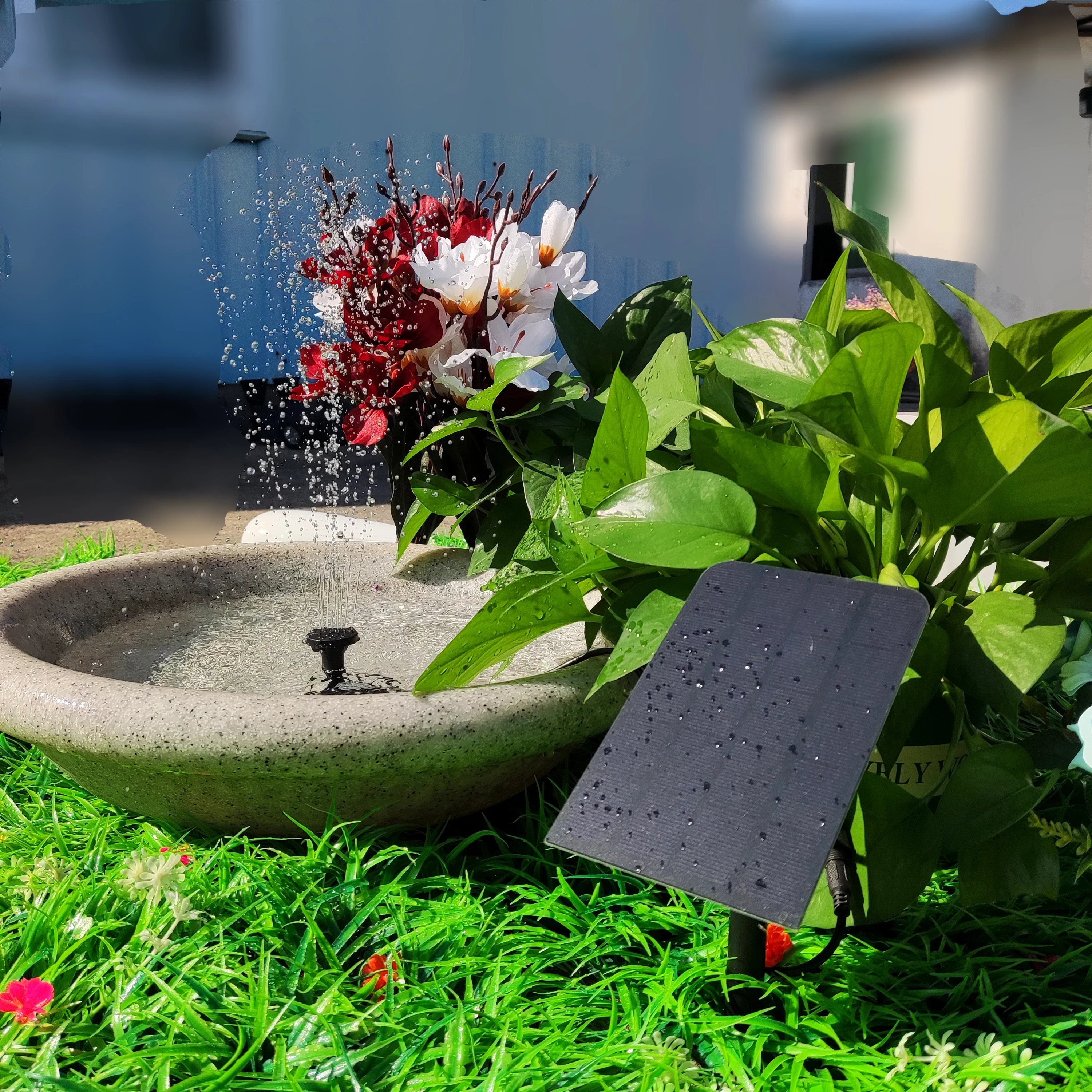 Dedom Solarpumpe Solar Teichpumpe, Garten-Wasserpumpe, kleine Teich-Brunnen, 1 Stück Dedom Solarpumpe Solar Teichpumpe, Garten-Wasserpumpe, kleine Teich-Brunnen, 1 Stück